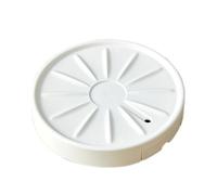 BURLOE Rodillo de Plantas Redondo, Rodillo de Flores con Ruedas Invisibles Posavasos Maceta Grande Maceta para Plantas de Interior y Exterior Tabla de Ruedas Plantas, Blanco, 5