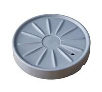 BURLOE Rodillo para plantas redondo, rodillo de flores con ruedas invisibles, platillo macetero, maceta grande para plantas de interior y exterior, tabla de rodar, gris, 1