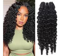 Burmese Curly Bundles Human Hair 22 Pulgadas 100% Unprocessed Quick Weave with Spiral Curly End Real Human Hair Extensions