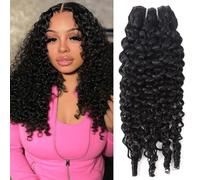 Burmese Curly Bundles Human Hair 26 Pulgadas 100% Unprocessed Quick Weave with Spiral Curly End Real Human Hair Extensions