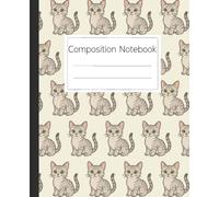 Burmilla Cat Pattern Composition Notebook: A Cute Feline Themed Journal for Writing Notes and Schoolwork for Students, Teachers, and Cat Lovers