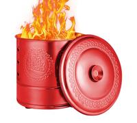 Burn Barrel - Lata Incineradora De Acero Inoxidable con Asa De Transporte | Barril De Quemador Tradicional para Hojas De Basura De Desechos De Madera, Quema De Dinero De Antepasados, Chimenea Al Aire