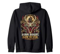 Burn Bright Bow Never Norse Dragon Viking Runes Sudadera con Capucha