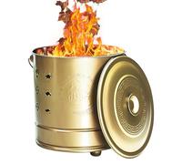Burn Cage - Incinerador De Acero Inoxidable De 26 Cm Con Forro De Gancho De Fuego | Jaula Quemadora De Metal Cubierta Para Hojas De Papel Joss | Quemador De Basura De Fuego De Campamento De Retro-co