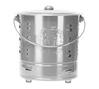 Burn Cage, Stainless Steel, Oxygen Rich Cleaner Ash Collector Resistant Easy Assembly Fast Ignition, Heat-Resistant for Backyard Fireplaces Landscapers Campfire Bonfires Yard Garbage