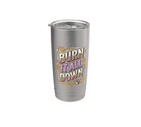 Burn It All Down Addict Cita Mañana Amante del Café Humor Vaso térmico de acero inoxidable de doble pared