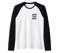 Burn Your Bra NoBra No Bra Club Women Mujeres Sin Sujetador Camiseta Manga Raglan
