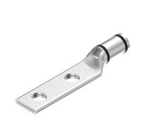 Burndy YAV26-L2TC14E2-FX - Conductor Hylug Flex de dos orificios, 325/24, soldadura 2/0, conductor de 2/0 AWG, 2.7 pulgadas de longitud, tamaño del agujero de perno prisionero, 0.95 pulgadas de ancho de lengua