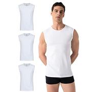 Burnell & Son Camisetas Interiores para Hombres, Conjunto de Tres Camisetas sin Mangas, Ropa Interior sin Mangas, Cuello Redondo, Lado Delgado y Camiseta de algodón Extra Larga y Ajustada