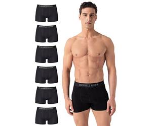 Burnell & Son - Pack de Seis Calzoncillos de algodón para Hombre con Banda cómoda