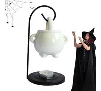 Burner di per caulderone di Halloween - Quemador de aceite de cerámica, decoración del hogar gótico | Meltro de para brujería, adorno de Halloween universal, difusor para