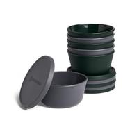 BURNHARD Caja para bolas de pizza set de 6, apta para lavavajillas, resistente a temperaturas de -20°C a 230°C, apilable, ideal para masas de 300g, Ø 30cm pizzas - caja profesional para masa