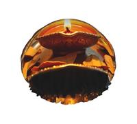 Burning Candle - Gorro de ducha impermeable reutilizable para mujer, cubierta elástica para el cabello, para baño, spa, viajes y uso diario