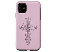 Burning Cross in Flame EMO E-Girl Boy Alt Y2K Trad Mall gótico Carcasa para iPhone 11