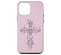 Burning Cross in Flame EMO E-Girl Boy Alt Y2K Trad Mall gótico Carcasa para iPhone 12 Mini
