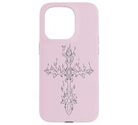 Burning Cross in Flame EMO E-Girl Boy Alt Y2K Trad Mall gótico Carcasa para iPhone 15 Pro