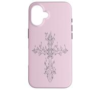 Burning Cross in Flame EMO E-Girl Boy Alt Y2K Trad Mall gótico Carcasa para iPhone 16