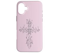 Burning Cross in Flame EMO E-Girl Boy Alt Y2K Trad Mall gótico Carcasa para iPhone 16 Plus