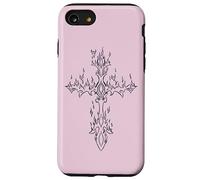 Burning Cross in Flame EMO E-Girl Boy Alt Y2K Trad Mall gótico Carcasa para iPhone SE (2020) / 7/8