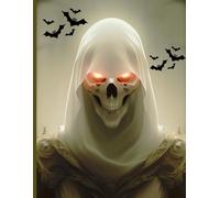 Burning Eye Hollow Skull: Gothic Notebook | 8.5" * 11" | 120 pages ruled notebook | Halloween | Spooky | Horror