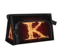 Burning Fire K - Neceser de viaje para mujeres, hombres, niñas, niños, bolsa de maquillaje multifuncional, bolsa de lavado, artículos de tocador, organizador de cosméticos, color, M, Organizador de