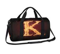 Burning Fire K Sports - Bolsa de lona para fin de semana, bolsa de viaje casual, bolsa de viaje para gimnasio, bolsa de lona para niños, niñas, niños, mujeres y hombres