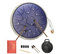 BURNING&LIN Tambor de lengua de acero, 15 notas, 14 pulgadas, percusión para meditación, yoga, educación musical para adultos y niños (morado loto)