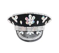 Burning Man - Sombrero de lentejuelas para festival de música, sombrero de capitán militar, gorras steampunk, unisex para adultos (estilo 12)
