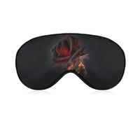 Burning Red Rose Sleep Eye Mask Soft Sleep Cover Blindfold Sleeping Mask Cover para dormir viajes