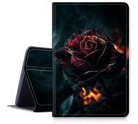Burning Rose - Funda para iPad Pro de 13 pulgadas M4 2024, a prueba de golpes, de piel sintética, plegable, ajustable, con apagado y encendido automático para iPad Pro M4 de 13 pulgadas 2024