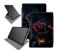 Burning Rose - Funda para tablet Samsung Galaxy Tab S7 (2020)/S8 (2022) de 11 pulgadas, soporte plegable giratorio de 360 grados, múltiples ángulos de visión, con apagado y encendido automático