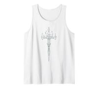 Burning Sword in Flame EMO E-Girl Boy Alt Y2K Trad Mall gótico Camiseta sin Mangas