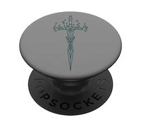 Burning Sword in Flame EMO E-Girl Boy Alt Y2K Trad Mall gótico PopSockets PopGrip Adhesivo