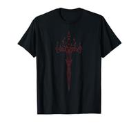 Burning Sword in Flame Emo E-Girl Boy Y2K Alt Trad Mall gótico Camiseta