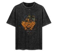 Burning Witches Dance with The Devil T-Shirt Graphic tee Printed Top Mens Black Shirt L