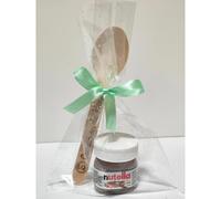 BurningWood Mini Nutella de 25g (1 incluida) con Cuchara de Madera - Detalle Eventos, Regalos Personalizados Boda Comunion Bautizo Cumpleaños Graduación, Bolsas Regalo - BurningWood nutella mini