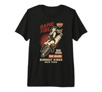 Burnout Kings - Bujía de Carreras Retro para niña, diseño Vintage Camiseta Premium