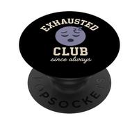Burnout Meme Cansado Todo el Tiempo Divertido Estrés Fatiga Mental PopSockets PopGrip Adhesivo