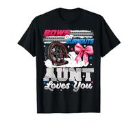 Burnouts or Bows Aunt Loves You Fiesta de revelación de género Camiseta