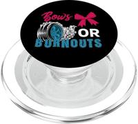 Burnouts or Bows Gender Reveal Party Reveal Baby mom Dad PopSockets PopGrip para MagSafe