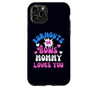 Burnouts or Bows Mommy Loves You Baby Shower Revelación de género Carcasa para iPhone 11 Pro