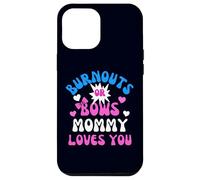 Burnouts or Bows Mommy Loves You Baby Shower Revelación de género Carcasa para iPhone 12 Pro Max