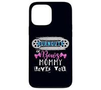 Burnouts or Bows Mommy Loves You Baby Shower Revelación de género Carcasa para iPhone 13 Pro Max