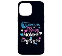 Burnouts or Bows Mommy Loves You Baby Shower Revelación de género Carcasa para iPhone 13 Pro Max