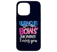 Burnouts or Bows Mommy Loves You Baby Shower Revelación de género Carcasa para iPhone 14 Pro Max