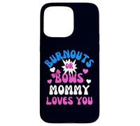Burnouts or Bows Mommy Loves You Baby Shower Revelación de género Carcasa para iPhone 15 Pro Max