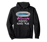 Burnouts or Bows Mommy Loves You Baby Shower Revelación de género Sudadera con Capucha