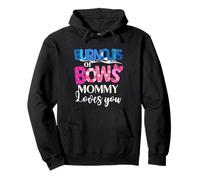 Burnouts or Bows Mommy Loves You Baby Shower Revelación de género Sudadera con Capucha
