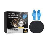 Burnt-On Cookware Cleaning | Stainless Steel Pot Scrubber,for Chefs Parents Homeowners Renters Bakers Grill Grates Baking Sheet Family Dinner Home Apartment Restaurant