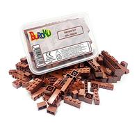 Buroku Brown Set - Pack de 165 Ladrillos de construcción marrón. Varios tamaños. Bricks de Juguete compatibles con Todas Las Marcas. Piezas Marrones Grandes.